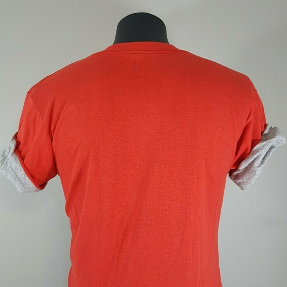 Vintage 80s SWEAT Skater Grunge T-Shirt XL Tropix Lined Sleeve Single Stitch Tee - Picture 5 of 7